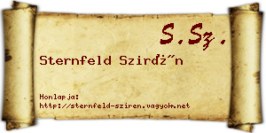 Sternfeld Szirén névjegykártya
